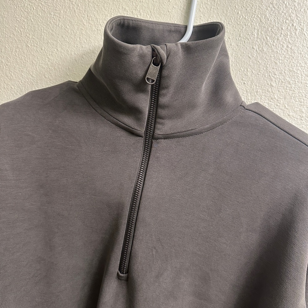 Athleta Seasoft Quarter Zip Sweatshirt Size XXS Olive Green - Picture 3 of 9